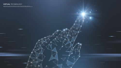 藍(lán)色手指科技感信息技術(shù)網(wǎng)格線條光效三維立體空間高清背景海報psd設(shè)計素材 83104 設(shè)計元素 美工云 meigongyun.com 未歸類